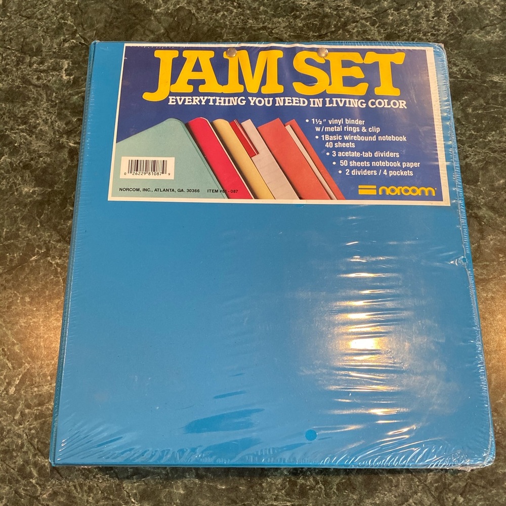 Vintage Norcom Blue JAM SET Binder Bundle Pack NEW